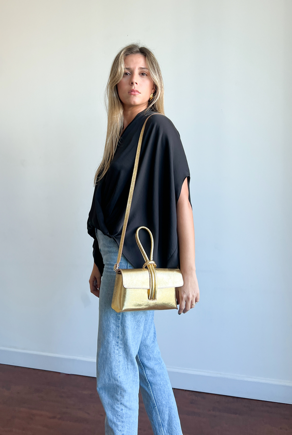 Ria Golden Handbag