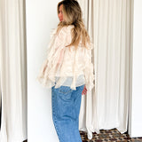 Pamela Ruffles Sheer Top
