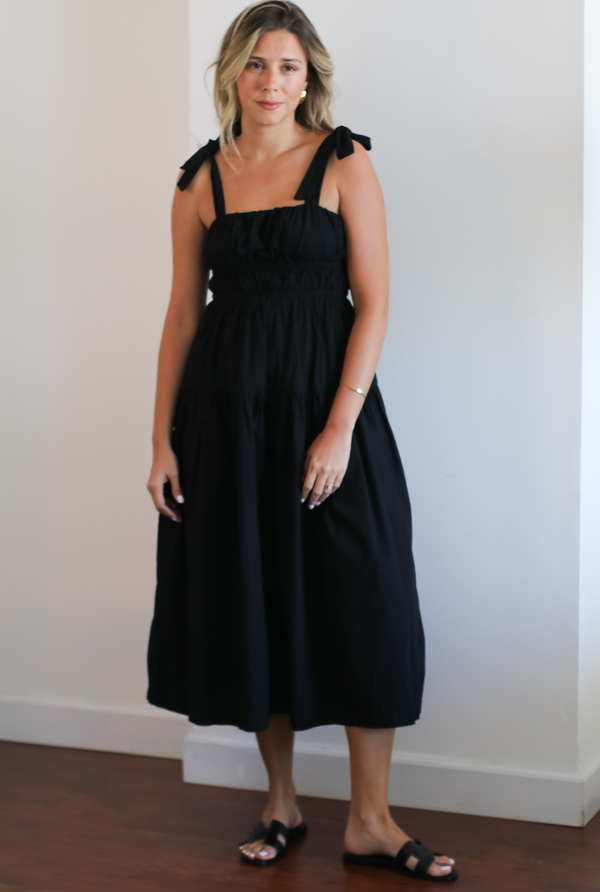Ibiza Black Midi Dress