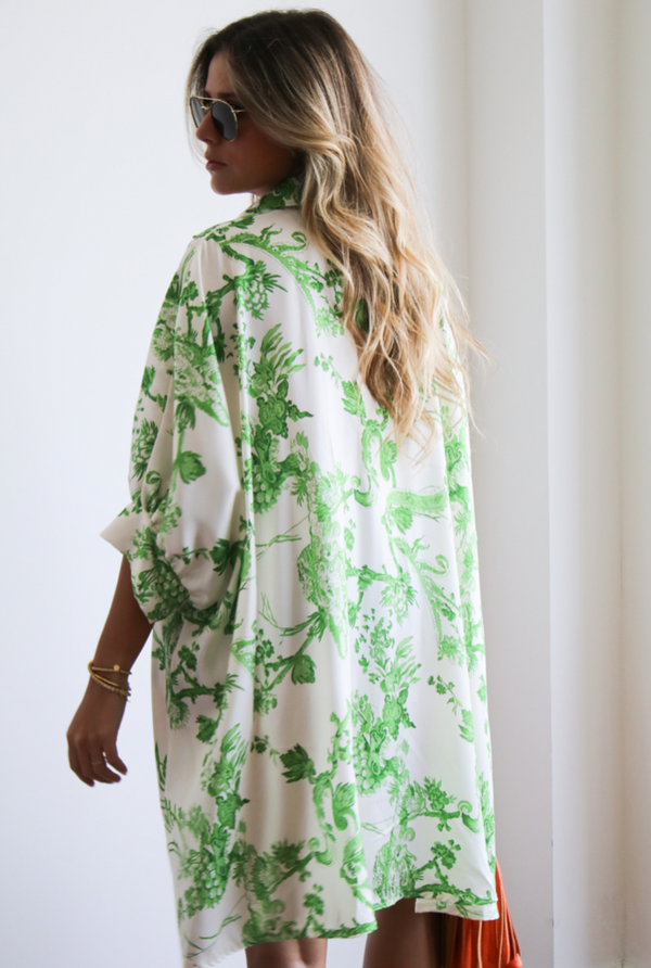 Marela Green Coverup/Oversized Top