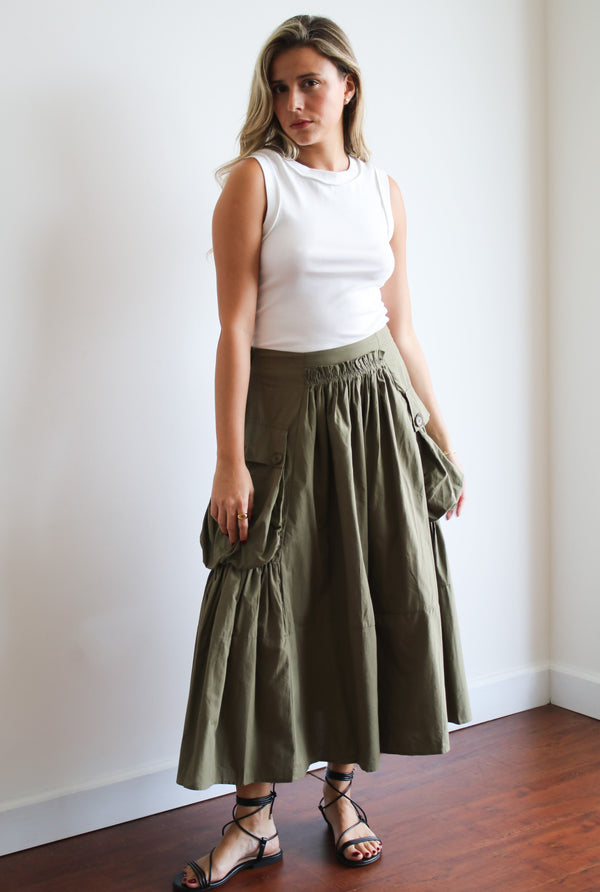 Lucia Olive Skirt
