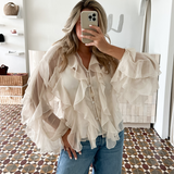 Pamela Ruffles Sheer Top