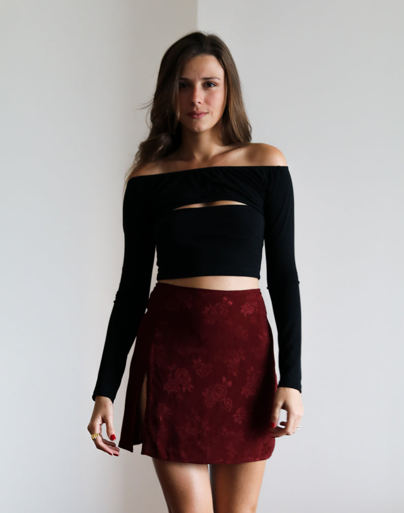 Pelment  Rose-Mulberry Skirt