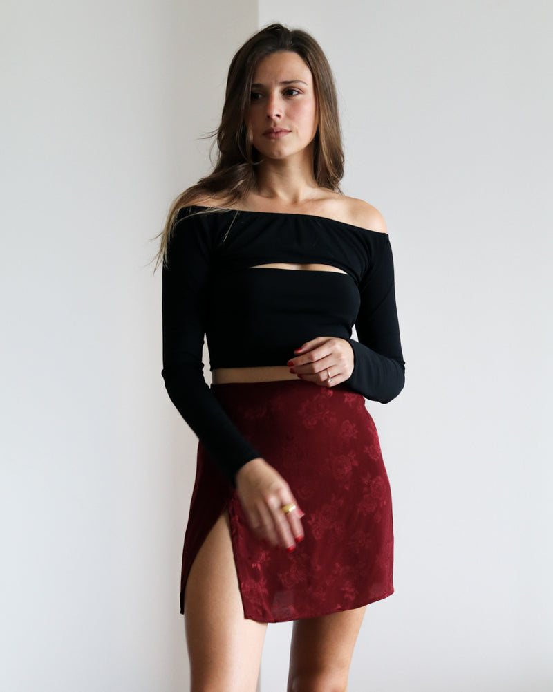 Pelment  Rose-Mulberry Skirt