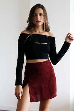 Pelment  Rose-Mulberry Skirt