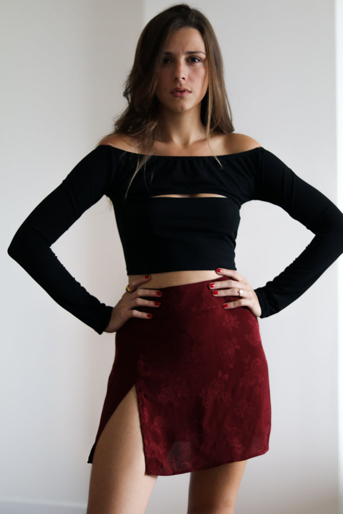 Pelment  Rose-Mulberry Skirt